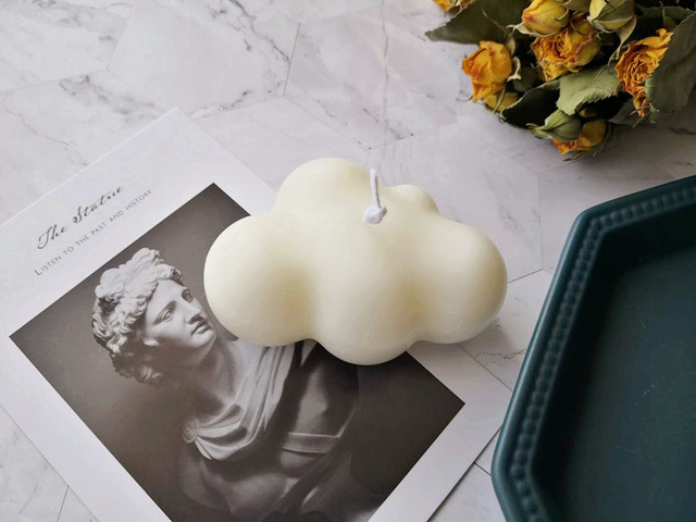 Mała romantyczna świeca urodzinowa w kształcie pachnącej chmury - prezenty na Dzień Matki dla dekoracji domu - Wianko - 5
