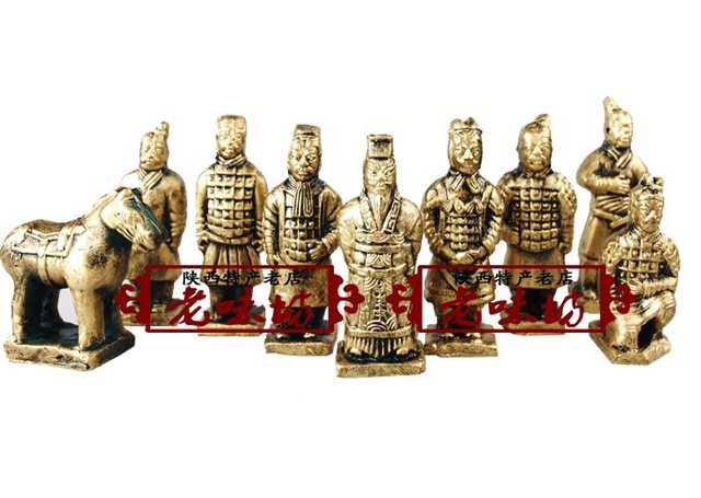 Figurka z terakoty chińskiej armii Qin dynastia - 9 sztuk - Wianko - 7