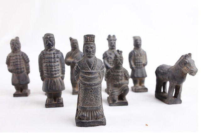 Figurka z terakoty chińskiej armii Qin dynastia - 9 sztuk - Wianko - 3