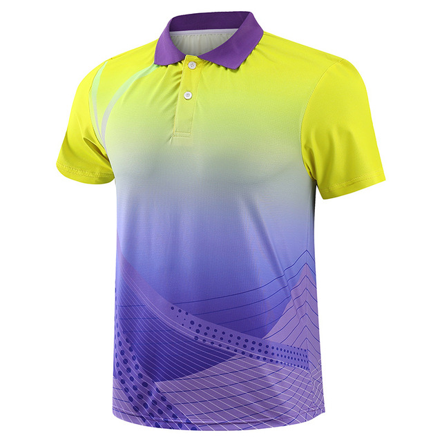 Koszulka tenisowa 5122 dla mężczyzn i kobiet - szybkoschnąca, sportowa koszula V-neck do gry w tenisa, badmintona i tenisa stołowego - Wianko - 10