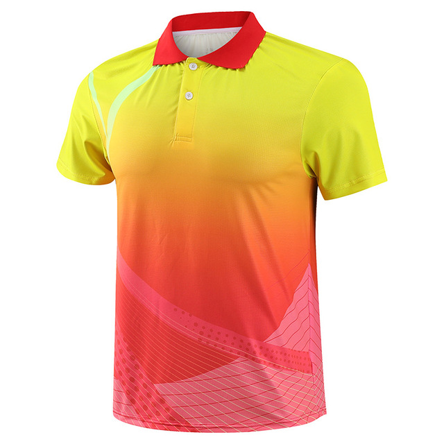 Koszulka tenisowa 5122 dla mężczyzn i kobiet - szybkoschnąca, sportowa koszula V-neck do gry w tenisa, badmintona i tenisa stołowego - Wianko - 21
