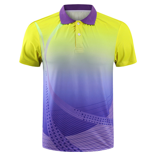 Koszulka tenisowa 5122 dla mężczyzn i kobiet - szybkoschnąca, sportowa koszula V-neck do gry w tenisa, badmintona i tenisa stołowego - Wianko - 9