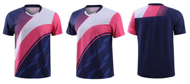 Koszulka tenisowa 5122 dla mężczyzn i kobiet - szybkoschnąca, sportowa koszula V-neck do gry w tenisa, badmintona i tenisa stołowego - Wianko - 5