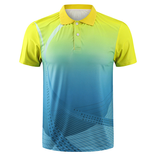 Koszulka tenisowa 5122 dla mężczyzn i kobiet - szybkoschnąca, sportowa koszula V-neck do gry w tenisa, badmintona i tenisa stołowego - Wianko - 14