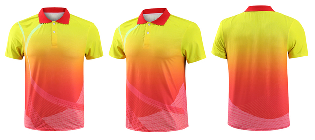 Koszulka tenisowa 5122 dla mężczyzn i kobiet - szybkoschnąca, sportowa koszula V-neck do gry w tenisa, badmintona i tenisa stołowego - Wianko - 4