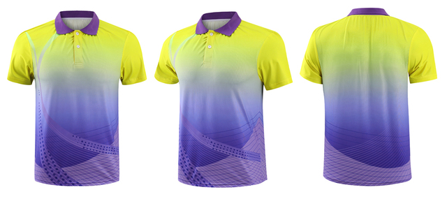 Koszulka tenisowa 5122 dla mężczyzn i kobiet - szybkoschnąca, sportowa koszula V-neck do gry w tenisa, badmintona i tenisa stołowego - Wianko - 3