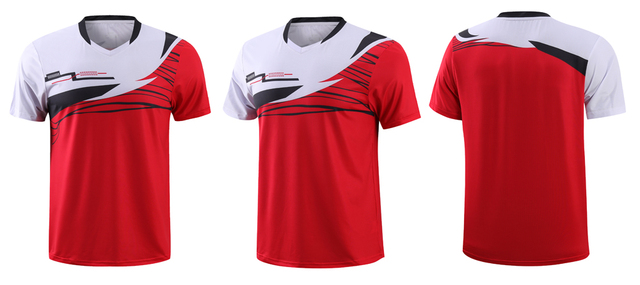 Koszulka tenisowa 5122 dla mężczyzn i kobiet - szybkoschnąca, sportowa koszula V-neck do gry w tenisa, badmintona i tenisa stołowego - Wianko - 7