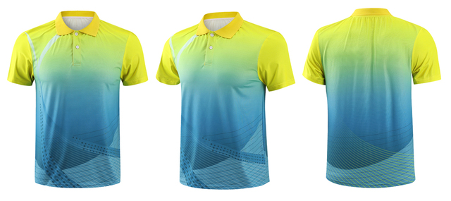 Koszulka tenisowa 5122 dla mężczyzn i kobiet - szybkoschnąca, sportowa koszula V-neck do gry w tenisa, badmintona i tenisa stołowego - Wianko - 2