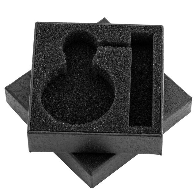 Pudełko na zegarek kwadratowe 9*9*2.6cm z czarnymi kieszeniami i aksamitną torbą - Wianko - 2