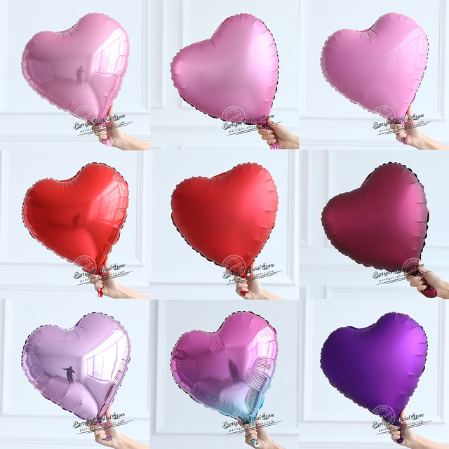 Zestaw 19 czerwonych balonów foliowych w kształcie serca - dekoracje ślubne, walentynki, różowy złoty, list miłosny, folia Globos Helium 2021 - Wianko - 3