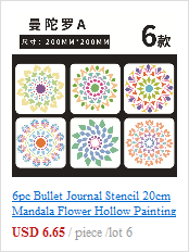 Dekoracyjny wzornik DIY do malowania A4 z kwiatami i ptakami - szablon wielokrotnego użytku - Wianko - 17
