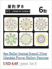 Dekoracyjny wzornik DIY do malowania A4 z kwiatami i ptakami - szablon wielokrotnego użytku - Wianko - 16