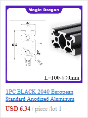 Profil aluminiowy 2080 V-Slot do grawerowania laserowego, CNC i obróbki drewna - 100mm-1000mm, czarny - Wianko - 12