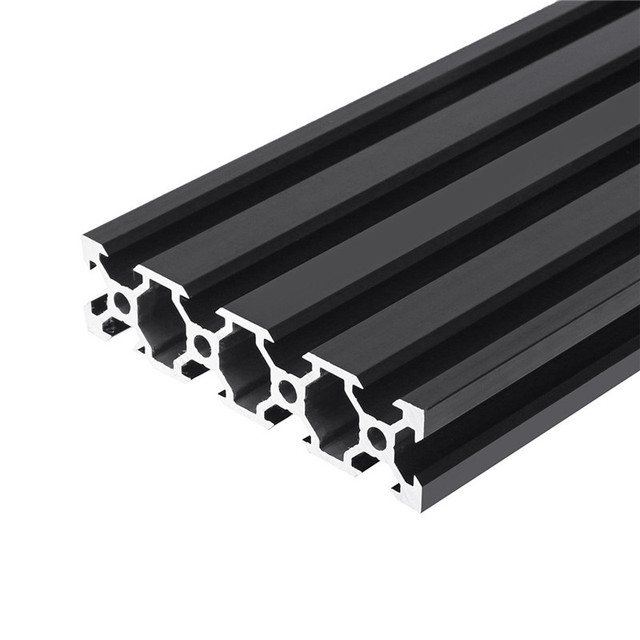 Profil aluminiowy 2080 V-Slot do grawerowania laserowego, CNC i obróbki drewna - 100mm-1000mm, czarny - Wianko - 5