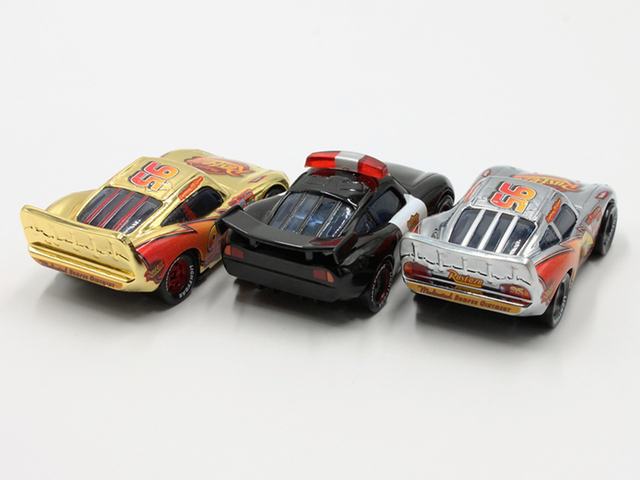 Samochody Disney Pixar Złoty Zygzak McQueen 1:55 - Odlewane modele ze stopu metalu - Zabawki dla dzieci - Wianko - 4