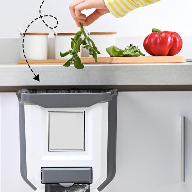 Nowoczesny, składany kuchenny kubeł na śmieci Kapmore - praktyczne rozwiązanie dla Twojej kuchni! - Wianko - 11