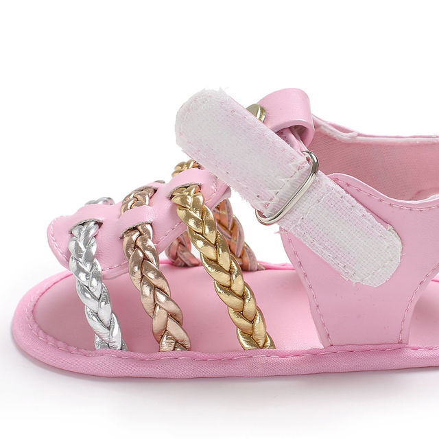 Letnie sandały dla niemowląt PU skórzane, z miękkimi podeszwami, w nowym stylu, dla chłopców i dziewczynek, z dzianinowymi elementami, 2019 - Wianko - 9
