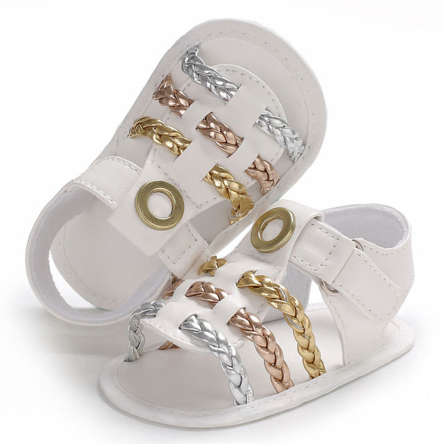 Letnie sandały dla niemowląt PU skórzane, z miękkimi podeszwami, w nowym stylu, dla chłopców i dziewczynek, z dzianinowymi elementami, 2019 - Wianko - 13