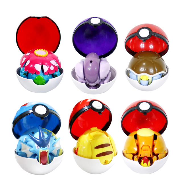Zestaw 6 oryginalnych figurkowych Pokemonów w Pokeballach: Eevee, Psyduck, Pikachu, Charizard, Venusaur, Blastoise - idealne prezenty dla dzieci - Wianko - 9