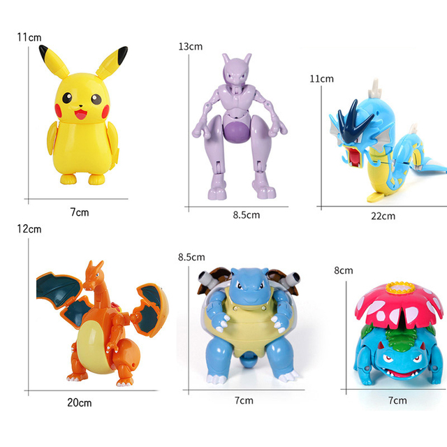 Zestaw 6 oryginalnych figurkowych Pokemonów w Pokeballach: Eevee, Psyduck, Pikachu, Charizard, Venusaur, Blastoise - idealne prezenty dla dzieci - Wianko - 10