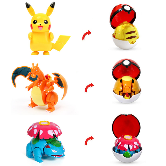 Zestaw 6 oryginalnych figurkowych Pokemonów w Pokeballach: Eevee, Psyduck, Pikachu, Charizard, Venusaur, Blastoise - idealne prezenty dla dzieci - Wianko - 16