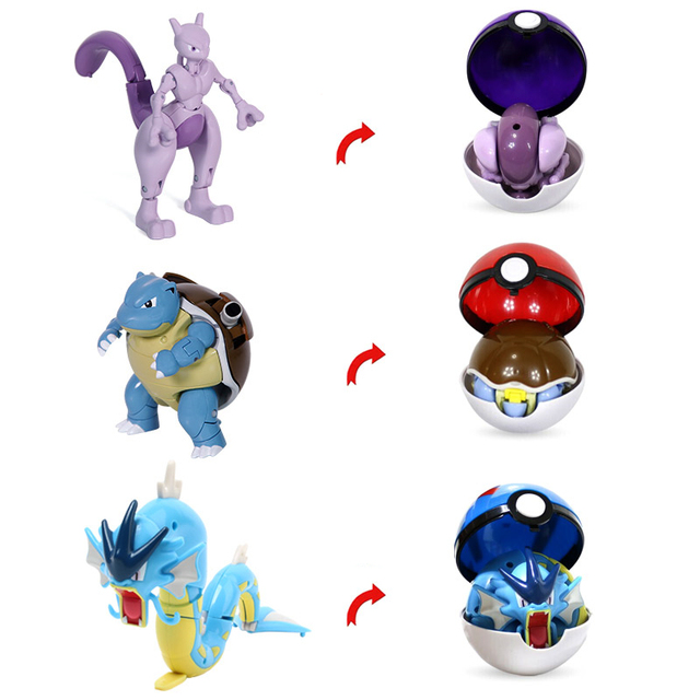 Zestaw 6 oryginalnych figurkowych Pokemonów w Pokeballach: Eevee, Psyduck, Pikachu, Charizard, Venusaur, Blastoise - idealne prezenty dla dzieci - Wianko - 17