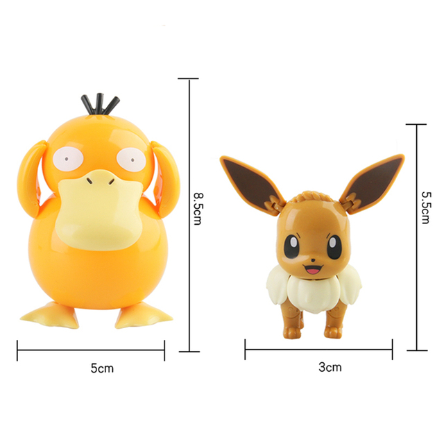 Zestaw 6 oryginalnych figurkowych Pokemonów w Pokeballach: Eevee, Psyduck, Pikachu, Charizard, Venusaur, Blastoise - idealne prezenty dla dzieci - Wianko - 6