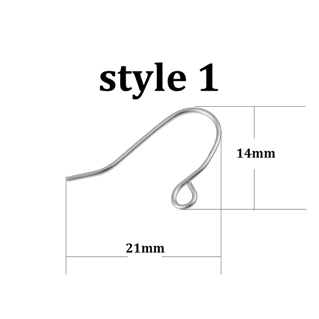 50 sztuk/partia kolczyków Hook Ear Wire Hook ze stali nierdzewnej 316 - Hypoalergiczne, idealne do DIY biżuterii - Wianko - 2