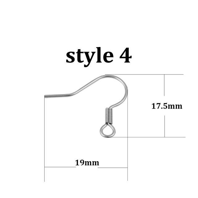 50 sztuk/partia kolczyków Hook Ear Wire Hook ze stali nierdzewnej 316 - Hypoalergiczne, idealne do DIY biżuterii - Wianko - 5