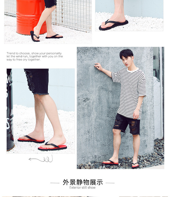 Męskie japonki letnie antypoślizgowe sandały kapcie gumowe buty na plażę - Wianko - 8