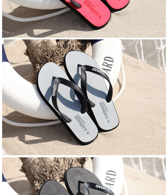 Męskie japonki letnie antypoślizgowe sandały kapcie gumowe buty na plażę - Wianko - 10