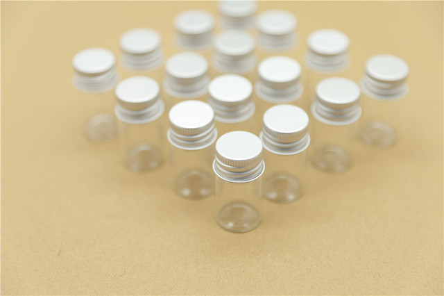 50 szklanych butelek 22*40mm 8ml z srebrnym zatyczkiem do przechowywania mini słoików fiolkowych - Wianko - 5