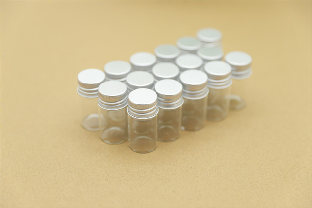 50 szklanych butelek 22*40mm 8ml z srebrnym zatyczkiem do przechowywania mini słoików fiolkowych - Wianko - 2