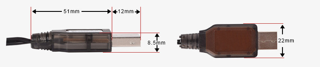 Ładowarka USB SM4P 7.4V (3.7V x2) do akumulatora litowo-jonowego dla zabawek UDIR/C UDI001/002+ sterowany zdalnie szybki statek HQ 960 łódź motorowa - Wianko - 1