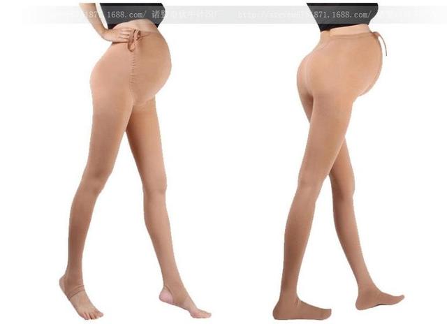 Flanelowe rajstopy legginsy dla kobiet w ciąży - regulowany brzuch - jesień/zima - 3 sztuki - Wianko - 1