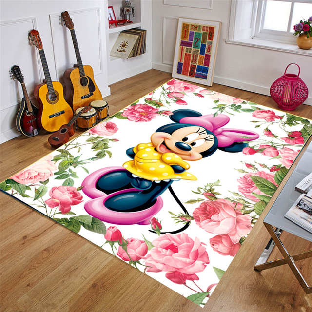 Dywan edukacyjny z motywem Disney Minnie i Mickey dla dzieci 80x160cm - Wianko - 5