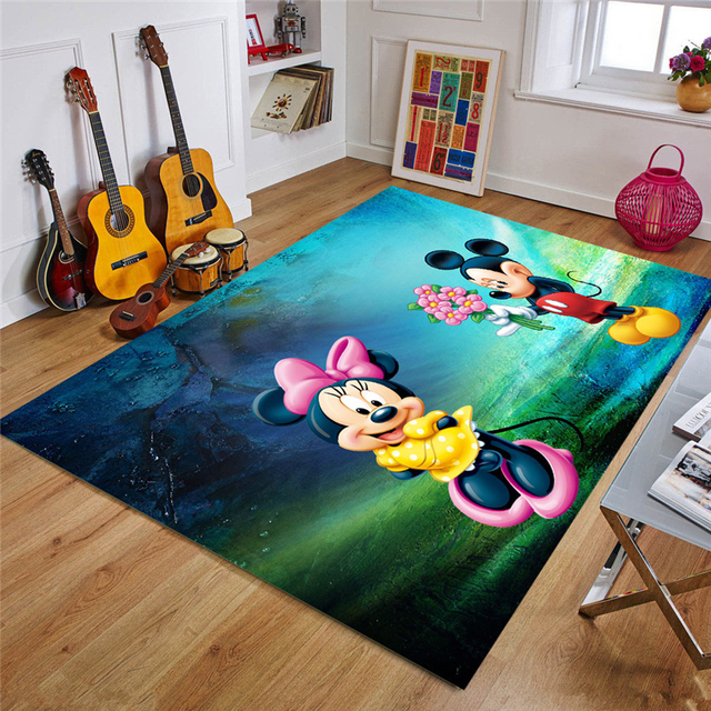 Dywan edukacyjny z motywem Disney Minnie i Mickey dla dzieci 80x160cm - Wianko - 3