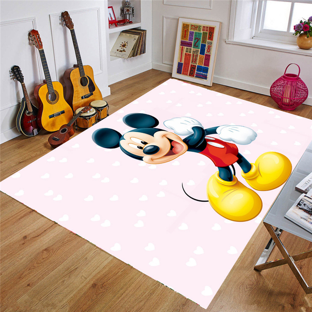 Dywan edukacyjny z motywem Disney Minnie i Mickey dla dzieci 80x160cm - Wianko - 2