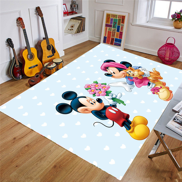 Dywan edukacyjny z motywem Disney Minnie i Mickey dla dzieci 80x160cm - Wianko - 1