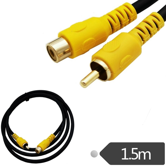 Premium RCA cyfrowy koncentryczny kabel audio-wideo 1.5m złącze męskie-męskie/męskie-żeńskie - Wianko - 2