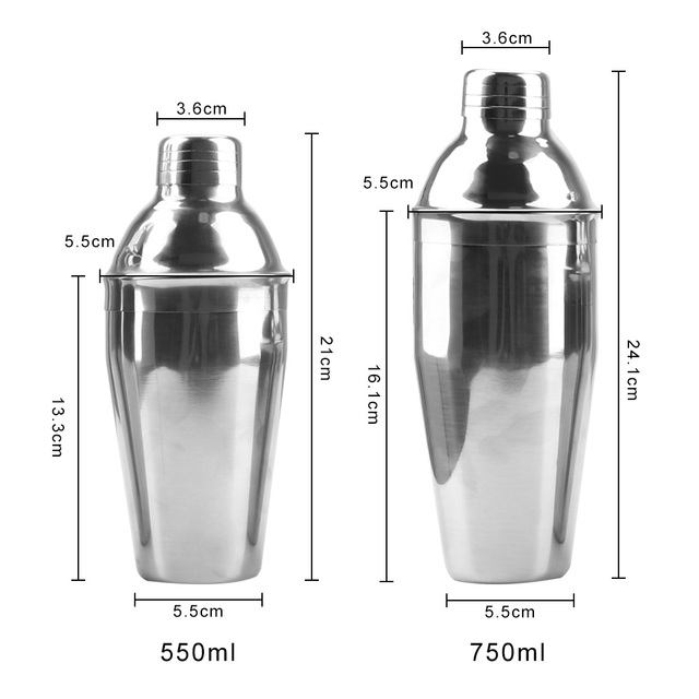 1PC Shaker do drinków Boston koktajl Martini Wine Mixer ze stali nierdzewnej o pojemności 250/350/550/750ml - Wianko - 10