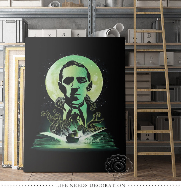 Plakat H. P. Lovecraft - Cthulhu, Horror Science Fiction, gotycka sztuka ścienka salonowa lub sypialniana - Wianko - 7