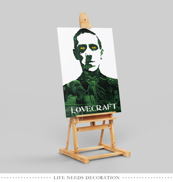 Plakat H. P. Lovecraft - Cthulhu, Horror Science Fiction, gotycka sztuka ścienka salonowa lub sypialniana - Wianko - 4