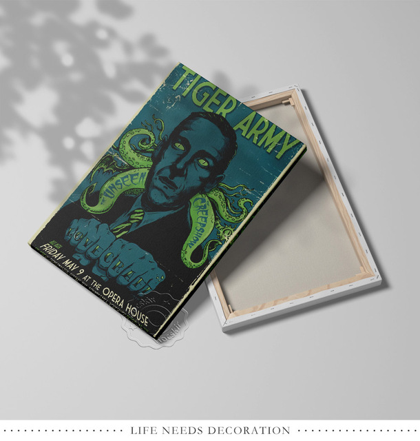 Plakat H. P. Lovecraft - Cthulhu, Horror Science Fiction, gotycka sztuka ścienka salonowa lub sypialniana - Wianko - 5