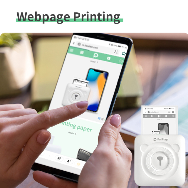 Kieszonkowa drukarka fotograficzna Peripage A6 z markerem i rolkami papieru, BT, Android i iOS - Wianko - 17