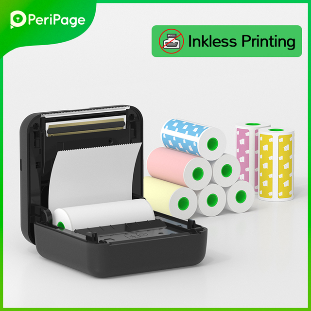 Kieszonkowa drukarka fotograficzna Peripage A6 z markerem i rolkami papieru, BT, Android i iOS - Wianko - 6