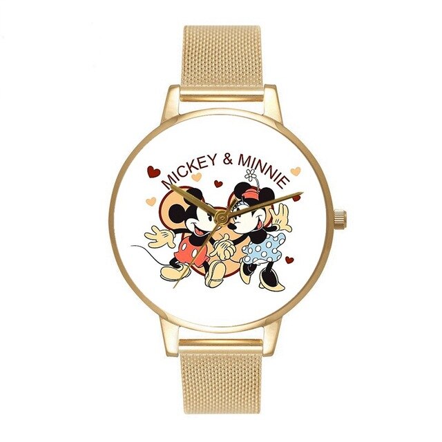 Zegarek dla dzieci Disney Mickey Minnie Lilo i Stitch ze stalowym paskiem - kwarcowy zegarek kreskówka dla chłopców i dziewczynki, prezent dla pary - Wianko - 5