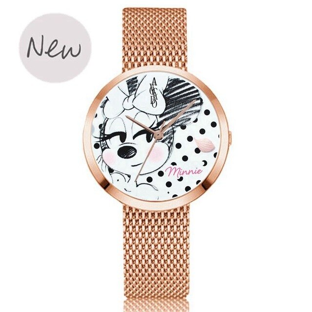 Zegarek dla dzieci Disney Mickey Minnie Lilo i Stitch ze stalowym paskiem - kwarcowy zegarek kreskówka dla chłopców i dziewczynki, prezent dla pary - Wianko - 3
