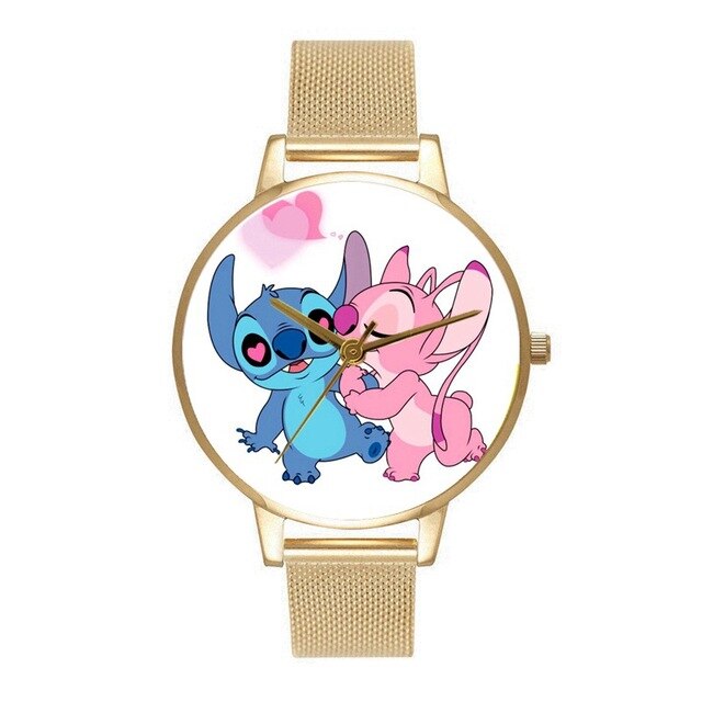 Zegarek dla dzieci Disney Mickey Minnie Lilo i Stitch ze stalowym paskiem - kwarcowy zegarek kreskówka dla chłopców i dziewczynki, prezent dla pary - Wianko - 6