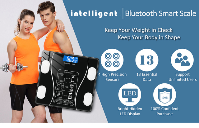 Inteligentne wagi łazienkowe z funkcją pomiaru BMI i połączeniem Bluetooth - Wianko - 10